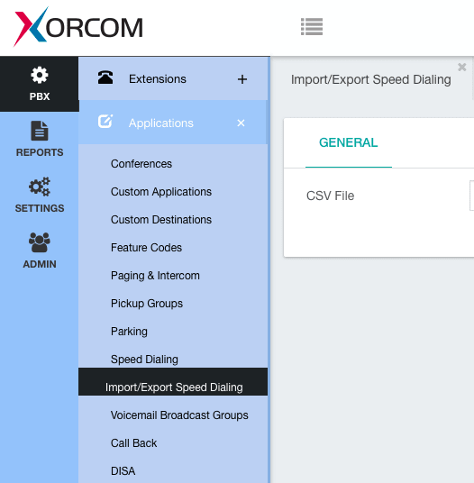 New Speed Dial Import & Export in CompletePBX 5.0.24