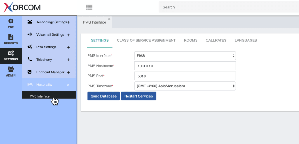 Phone System PMS Interface GUI