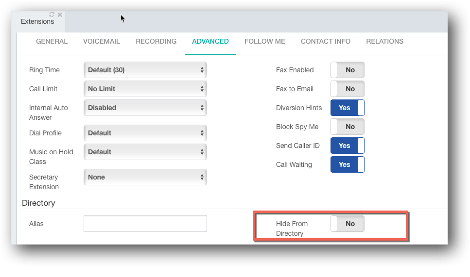 Dial by Name Directory Enable