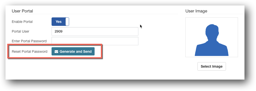 Generate and Send PBX Portal Password