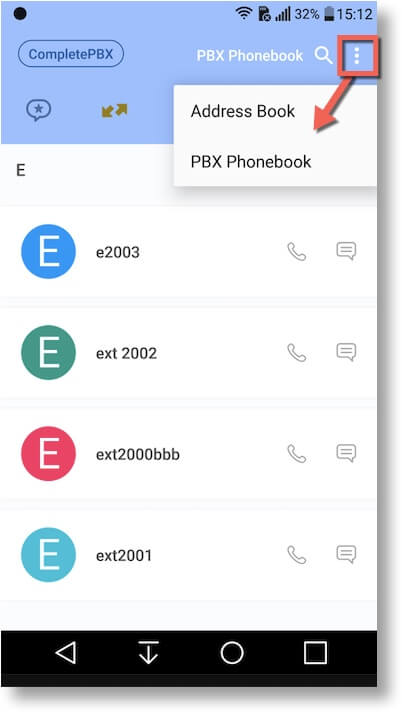 CompletePBX CloudPhone Phonebook Sync