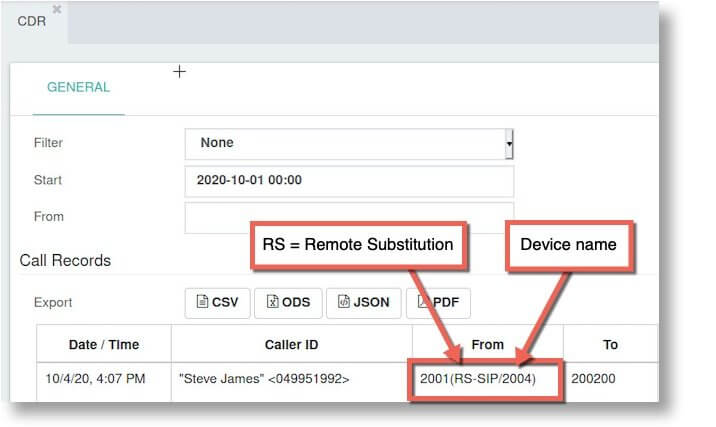 Using PBX Extension from a Remote Device (Remote Substitution)