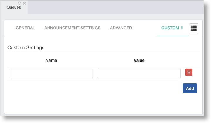 Custom Queue Settings in PBX