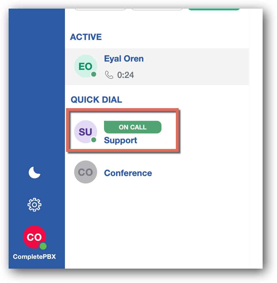 Quick dial BLF in CloudPhone softphone app Quick dial BLF in CloudPhone softphone app