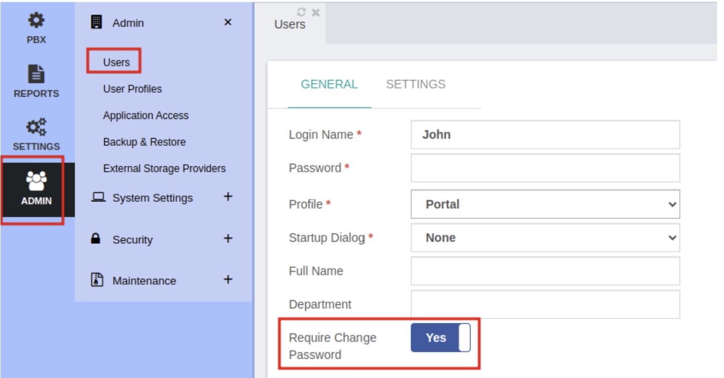 PBX Password change PBX Password change