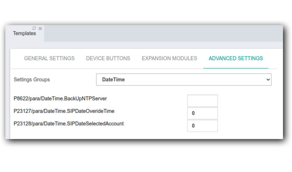 Old IP Phone Provisioning Advanced GUI